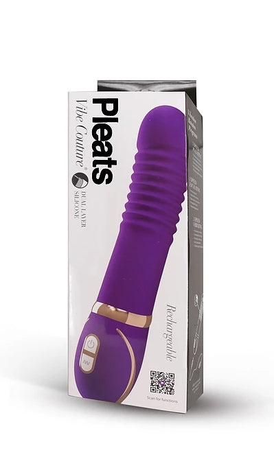 Vibe Couture Pleats Purple - Vibrant Vibes Australia - Quality Sex Toys - Great Prices - Sex Toys Australia