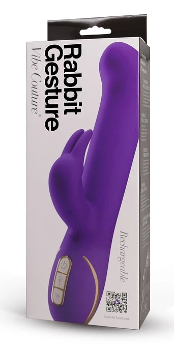 Vibe Couture Rabbit Gesture Purple - Vibrant Vibes Australia - Quality Sex Toys - Great Prices - Sex Toys Australia