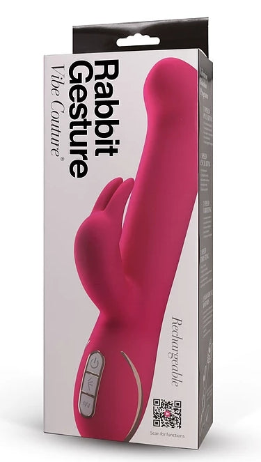 Vibe Couture Rabbit Gesture Pink - Vibrant Vibes Australia - Quality Sex Toys - Great Prices - Sex Toys Australia