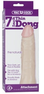 Vac-U-Lock Attachment - Natural Dong Thin 7" - Vibrant Vibes Australia - Quality Sex Toys - Great Prices - Sex Toys Australia