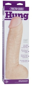 Vac-U-Lock Attachment - Hung White 12.5" - Vibrant Vibes Australia - Quality Sex Toys - Great Prices - Sex Toys Australia