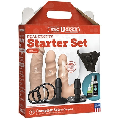 Vac-U-Lock Dual Density Starter Set Vanilla - Vibrant Vibes Australia - Quality Sex Toys - Great Prices - Sex Toys Australia