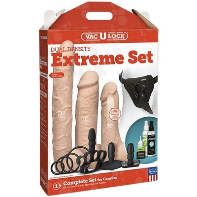 Vac-U-Lock Dual Density Extreme Set Vanilla - Vibrant Vibes Australia - Quality Sex Toys - Great Prices - Sex Toys Australia