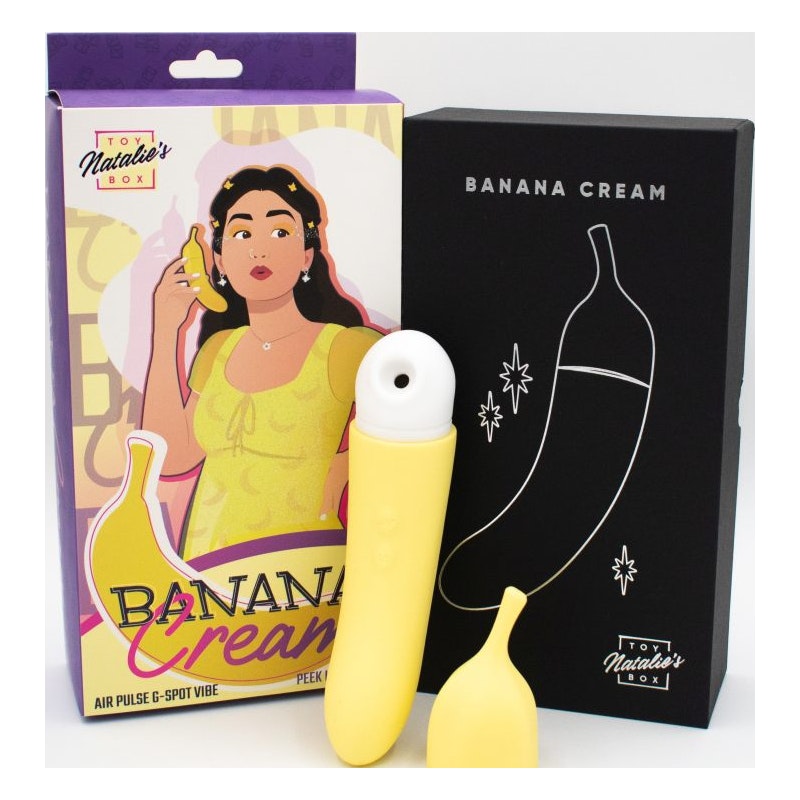 Banana Cream Air Pulse G-Spot Vibrator - Vibrant Vibes Australia - Quality Sex Toys - Great Prices - Sex Toys Australia