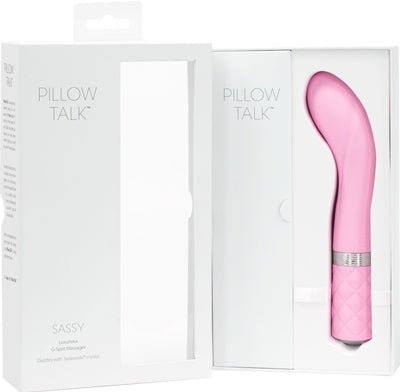 PILLOW TALK SASSY G-SPOT WITH SWAROVSKI CRYSTAL PINK - Vibrant Vibes Australia - Quality Sex Toys - Great Prices - Sex Toys Australia