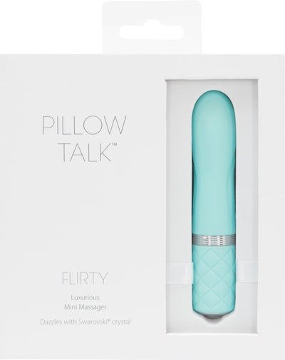 PILLOW TALK FLIRTY VIBE WITH SWAROVSKI CRYSTAL TEAL - Vibrant Vibes Australia - Quality Sex Toys - Great Prices - Sex Toys Australia