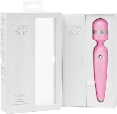 PILLOW TALK CHEEKY WAND VIBE WITH SWAROVSKI CRYSTAL PINK - Vibrant Vibes Australia - Quality Sex Toys - Great Prices - Sex Toys Australia