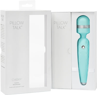 PILLOW TALK CHEEKY WAND VIBE WITH SWAROVSKI CRYSTAL TEAL - Vibrant Vibes Australia - Quality Sex Toys - Great Prices - Sex Toys Australia