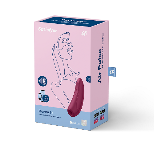 Satisfyer Curvy 1+ berry - Vibrant Vibes Australia - Quality Sex Toys - Great Prices - Sex Toys Australia