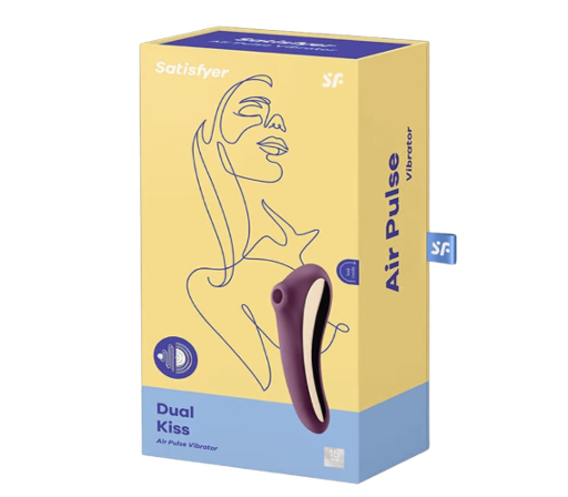 Satisfyer Dual Kiss wine red - Vibrant Vibes Australia - Quality Sex Toys - Great Prices - Sex Toys Australia