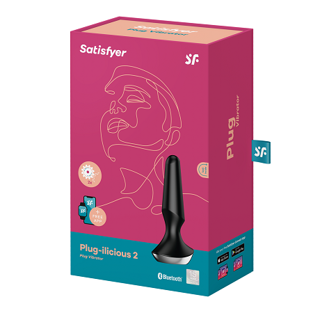 Satisfyer Plug-ilicious 2 Black - Vibrant Vibes Australia - Quality Sex Toys - Great Prices - Sex Toys Australia