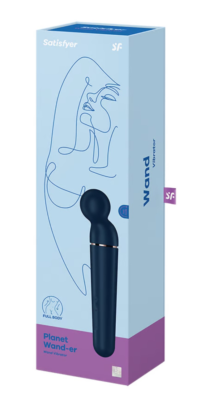 Satisfyer Planet Wand-er Blue/Rosegold - Vibrant Vibes Australia - Quality Sex Toys - Great Prices - Sex Toys Australia