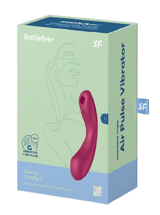 Satisfyer Curvy Trinity 1 Red - Vibrant Vibes Australia - Quality Sex Toys - Great Prices - Sex Toys Australia