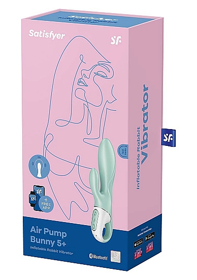 Satisfyer Air Pump Bunny 5+ - Mint - Vibrant Vibes Australia - Quality Sex Toys - Great Prices - Sex Toys Australia