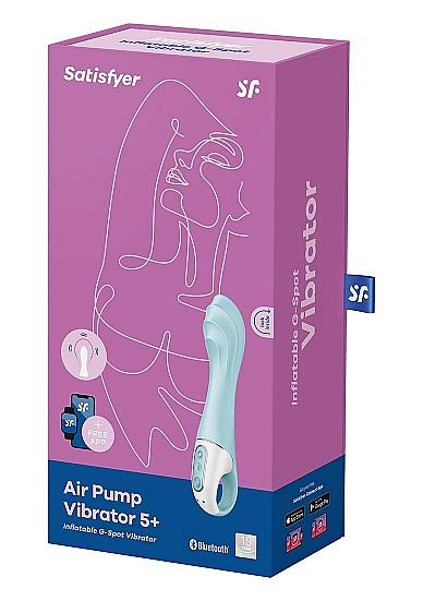 Satisfyer Air Pump Vibrator 5+ -Blue - Vibrant Vibes Australia - Quality Sex Toys - Great Prices - Sex Toys Australia