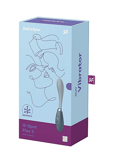 Satisfyer G-Spot Flex 3 - Grey - Vibrant Vibes Australia - Quality Sex Toys - Great Prices - Sex Toys Australia