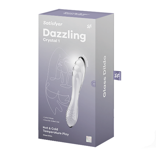 Satisfyer Dazzling Crystal 1 - Transparent Glass - Vibrant Vibes Australia - Quality Sex Toys - Great Prices - Sex Toys Australia