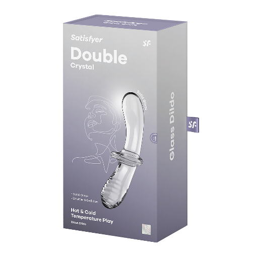 Satisfyer Double Crystal - Transparent Glass - Vibrant Vibes Australia - Quality Sex Toys - Great Prices - Sex Toys Australia