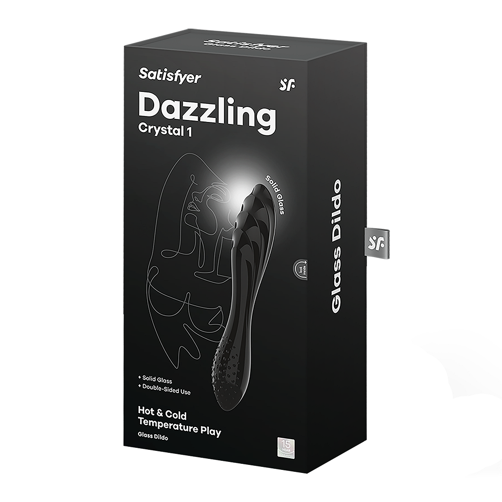 Satisfyer Dazzling Crystal 1 - Black Glass - Vibrant Vibes Australia - Quality Sex Toys - Great Prices - Sex Toys Australia