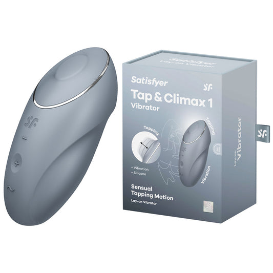 Satisfyer Tap & Climax 1 - Bluegrey - Vibrant Vibes Australia - Quality Sex Toys - Great Prices - Sex Toys Australia