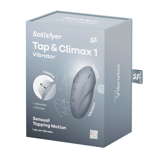 SATISFYER Tap & Climax 1 bluegrey - Vibrant Vibes Australia - Quality Sex Toys - Great Prices - Sex Toys Australia