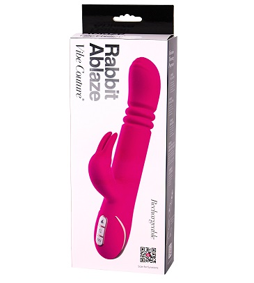 Vibe Couture Rabbit Ablaze Pink - Vibrant Vibes Australia - Quality Sex Toys - Great Prices - Sex Toys Australia