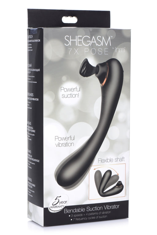 INMI Shegasm 7X Pose Bendable Suction Vibrator - Vibrant Vibes Australia - Quality Sex Toys - Great Prices - Sex Toys Australia