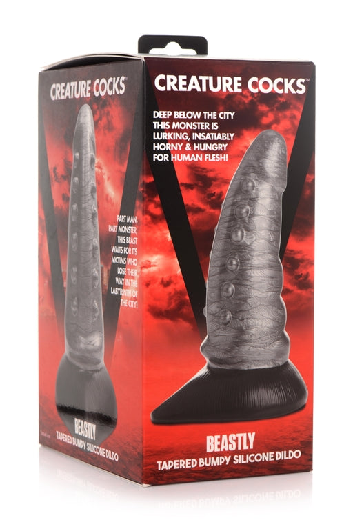 Creature Cocks Beastly Tapered Bumpy Silicone Dildo - Vibrant Vibes Australia - Quality Sex Toys - Great Prices - Sex Toys Australia