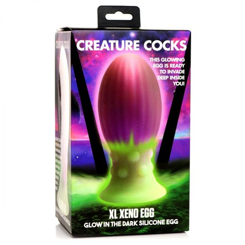 Creature Cock XL Xeno Egg Glow in the Dark Silicone Egg - Vibrant Vibes Australia - Quality Sex Toys - Great Prices - Sex Toys Australia