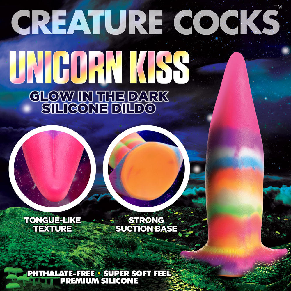 Creature Cocks Unicorn Kiss Silicone Dildo - Vibrant Vibes Australia - Quality Sex Toys - Great Prices - Sex Toys Australia