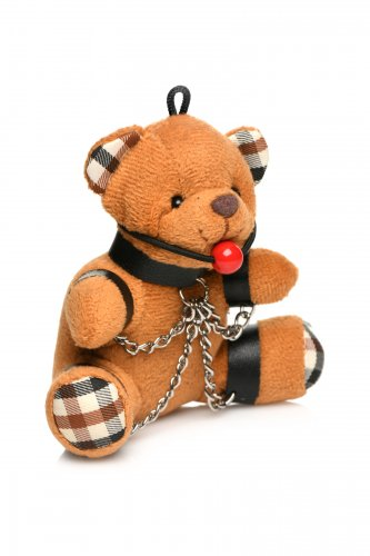 Master Series Gagged Teddy Bear Keychain - Vibrant Vibes Australia - Quality Sex Toys - Great Prices - Sex Toys Australia