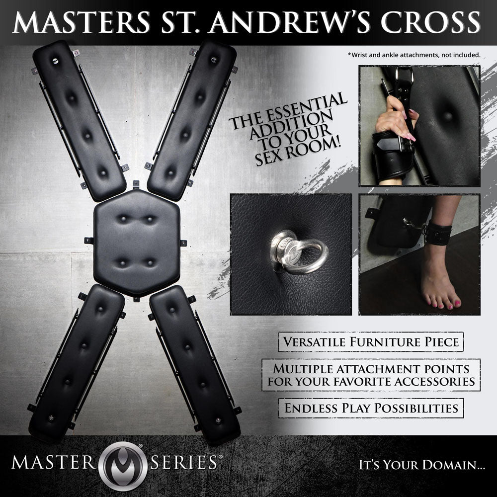 Master Series Master St Andrew's Cross - Vibrant Vibes Australia - Quality Sex Toys - Great Prices - Sex Toys Australia