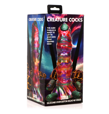 Creature Cock Larva Silicone Ovipositor Dildo w/ Eggs - Vibrant Vibes Australia - Quality Sex Toys - Great Prices - Sex Toys Australia