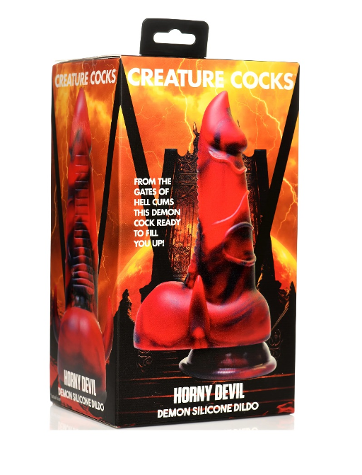 Creature Cocks Horny Devil Demon Silicone Dildo - Vibrant Vibes Australia - Quality Sex Toys - Great Prices - Sex Toys Australia