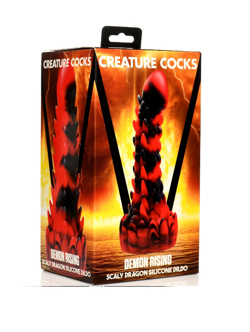 Creature Cocks Demon Rising Scaly Dragon Silicone Dildo - Vibrant Vibes Australia - Quality Sex Toys - Great Prices - Sex Toys Australia