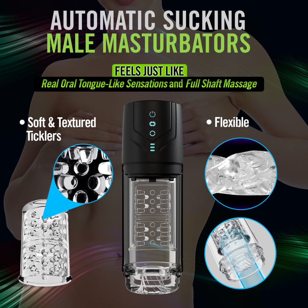 M For Men - Whirlwind Pro -  USB Rechargeable Rotating & Sucking Auto Stroker - Vibrant Vibes Australia - Quality Sex Toys - Great Prices - Sex Toys Australia