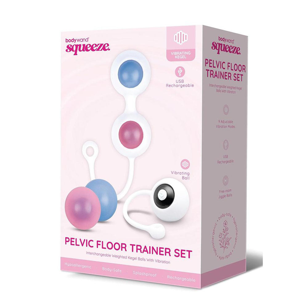 Bodywand Squeeze Pelvic Floor Trainer Set - USB Rechargeable Weighted Vibrating Kegel Set - Vibrant Vibes Australia - Quality Sex Toys - Great Prices - Sex Toys Australia