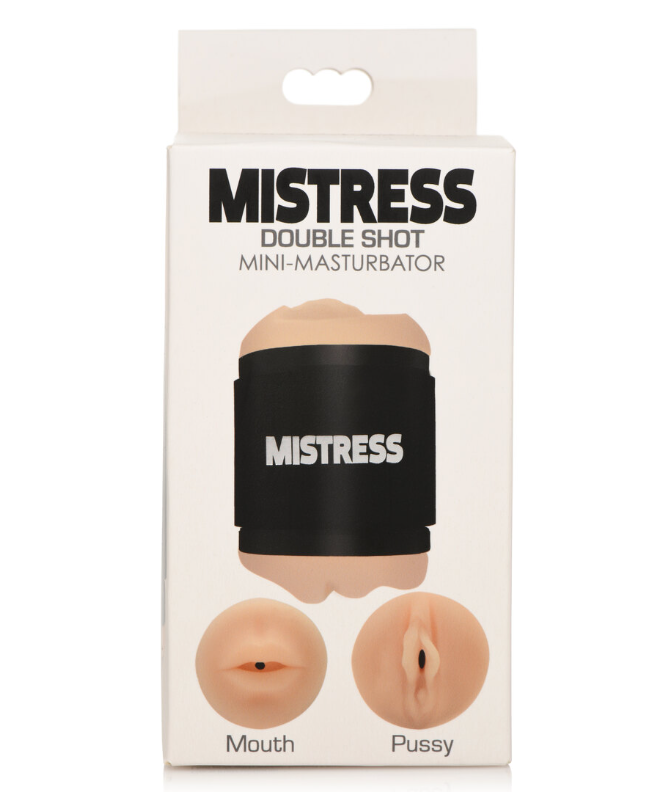 MISTRESS DOUBLE SHOT MINI MASTURBATORS MOUTH & PUSSY (LIGHT TONE) - Vibrant Vibes Australia - Quality Sex Toys - Great Prices - Sex Toys Australia