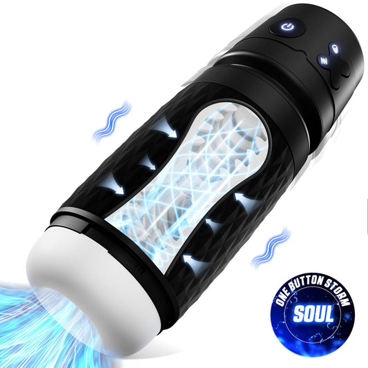 CyberSkin B-Warrior -  USB Rechargeable Sucking & Vibrating Auto Masturbator