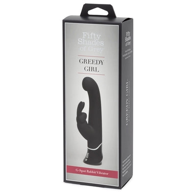 Fifty Shades of Grey Greedy Girl G-Spot Rechargeable Rabbit Vibrator - Vibrant Vibes Australia - Quality Sex Toys - Great Prices - Sex Toys Australia