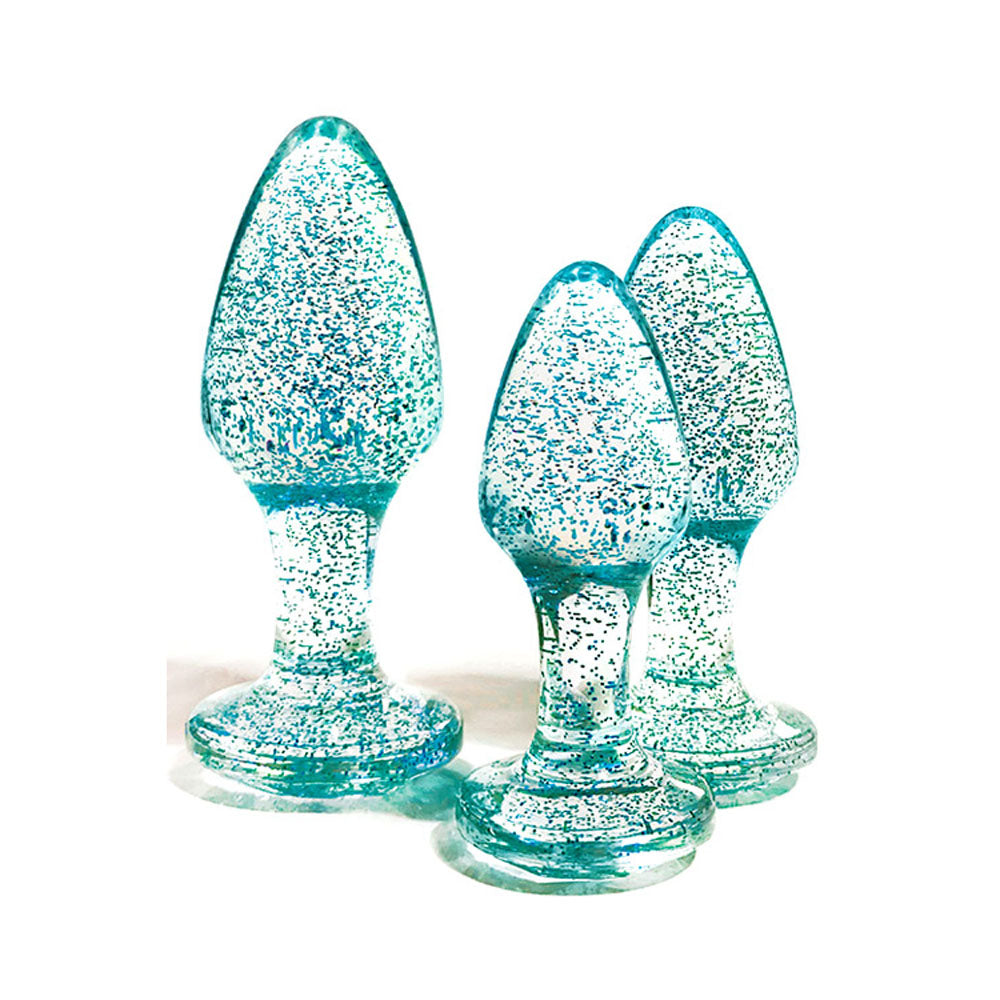 Adam & Eve Glitter Gem 3-Piece Butt Plug Set -