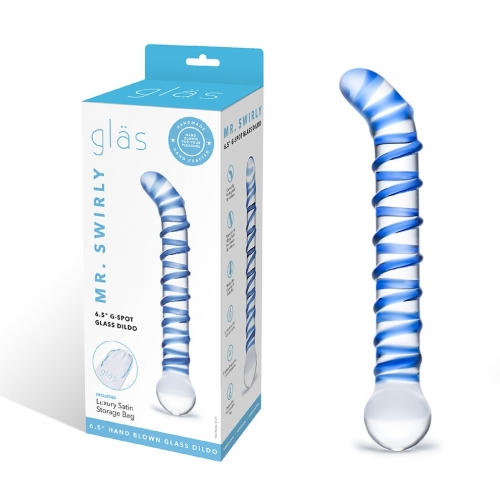 Mr. Swirly 6.5" G-Spot Glass Dildo - Vibrant Vibes Australia - Quality Sex Toys - Great Prices - Sex Toys Australia