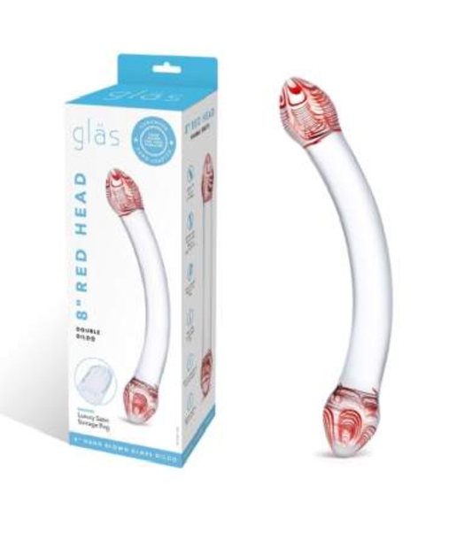 Glas Red Head Double Dildo - Vibrant Vibes Australia - Quality Sex Toys - Great Prices - Sex Toys Australia