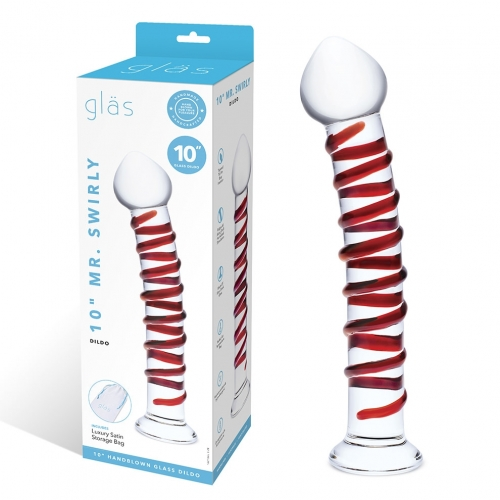 Glas 10" Mr. Swirly Dildo - Vibrant Vibes Australia - Quality Sex Toys - Great Prices - Sex Toys Australia