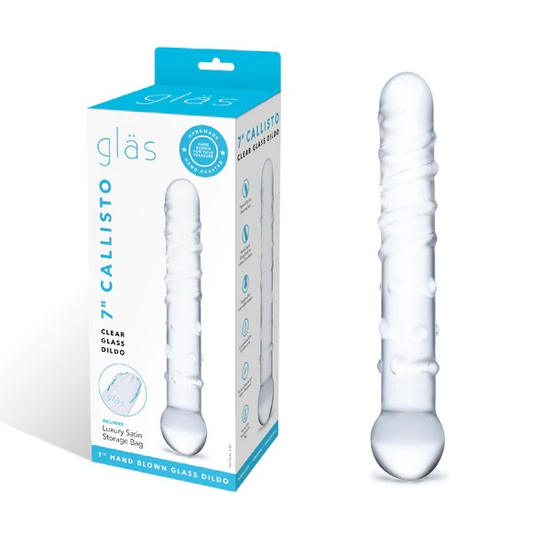 Callisto Clear Glass Dildo - Vibrant Vibes Australia - Quality Sex Toys - Great Prices - Sex Toys Australia