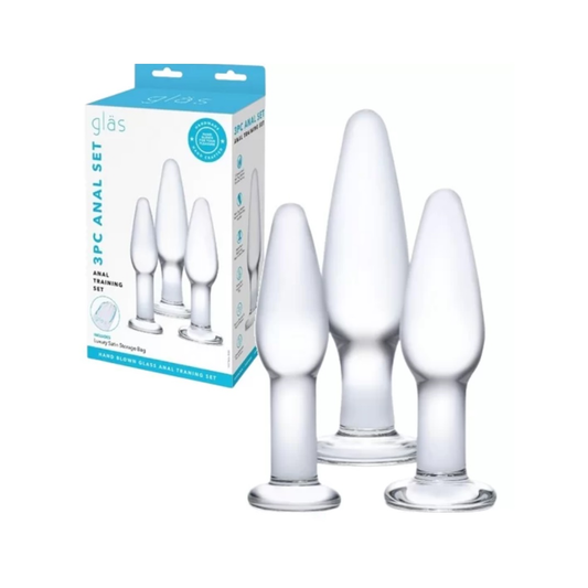 Glas 3PC Glass Anal Training Set - Vibrant Vibes Australia - Quality Sex Toys - Great Prices - Sex Toys Australia