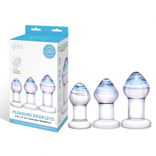 Pleasure Droplets Glass Anal Training Kit - Vibrant Vibes Australia - Quality Sex Toys - Great Prices - Sex Toys Australia