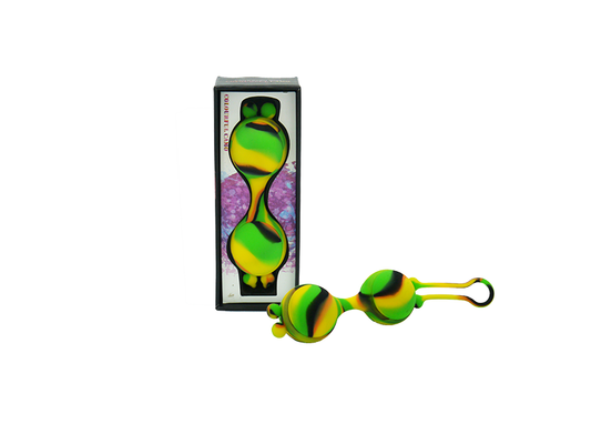 Colourful Camo LANA Kegel Ball Yellow - Vibrant Vibes Australia - Quality Sex Toys - Great Prices - Sex Toys Australia