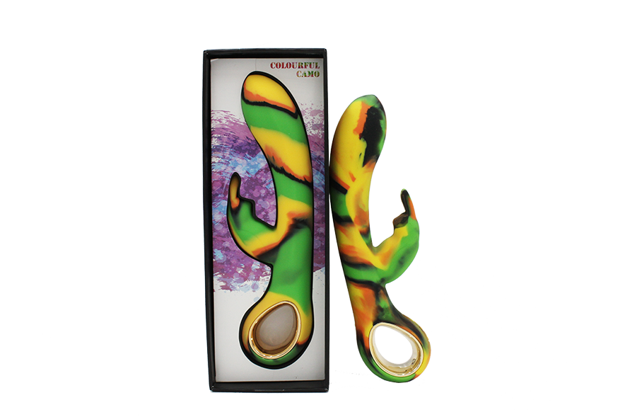 Colourful Camo Dini Vibrator Green (Heating) - Vibrant Vibes Australia - Quality Sex Toys - Great Prices - Sex Toys Australia