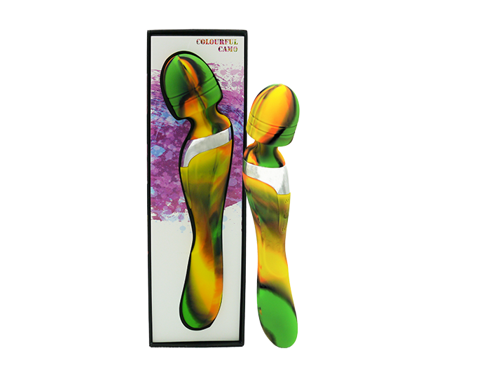 Colourful Camo Beja 2in1 Vibrator Green - Vibrant Vibes Australia - Quality Sex Toys - Great Prices - Sex Toys Australia